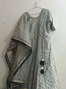 new pretty gown with dupatta