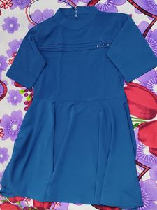 Teal A-Line Dress