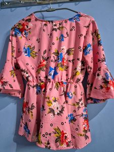 Floral Print V-Neck Top