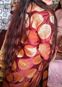 Elegant Indian Outfit With Net Dupatta
