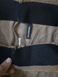 Brown faux Suede Style jeggings