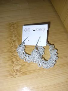 Crystal Beaded Hoop Earrings