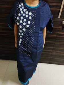 Blue Embellished Kurti