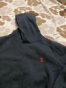 Stylish Black Oversize Warm Hoodie With Pockets