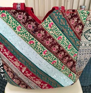 Colorful Patchwork Tote Bag totally new spacious