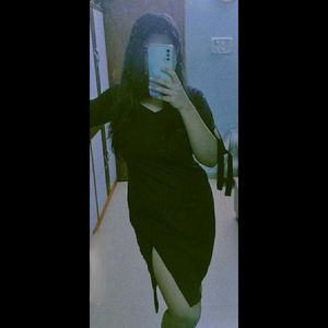 Black Sweetheart Neckline Dress