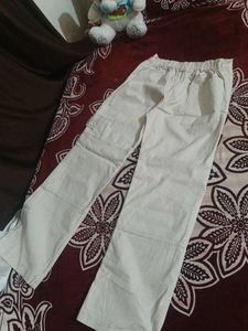 Off White Wide Leg Pants