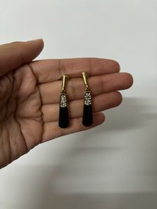 Earrings (Black &amp; Golden Colour)