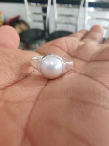 925 Italian Pearl Ring Wth Hallmark