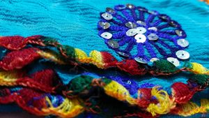Embroided Shiffon Dupatta