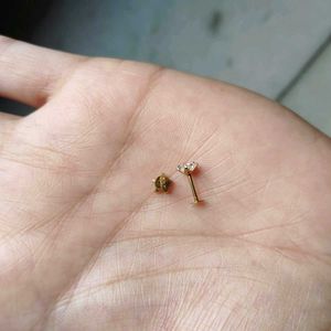 22k Pure Gold Earrings Pair