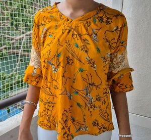 Mustard Casual Top
