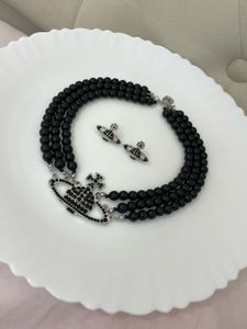 Vivienne Westwood Black Pearl Choker Necklace