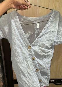 Striped Button-Down Top