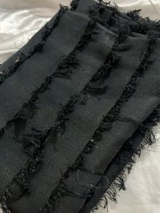 Black Hijab with Fringe