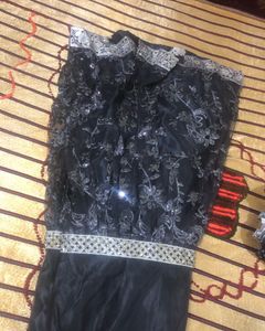 GREY GHARARA FULL WORK ON DRESS ONLY ONE TIME USED