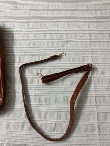 Vintage Tapestry Leather Trim Bag