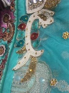 Beautiful Turquoise Saree