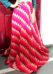 Multi Colour Long Ethnic Skirt