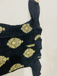 Navy Blue Kurta  Pattani Patan