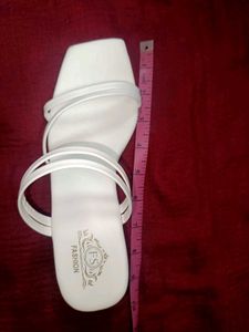 White Strappy heels