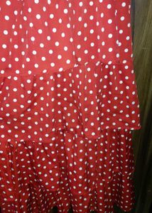 Red Polka Dot Tiered Dress