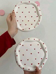 Heart Print Decorative Jwellery Plate