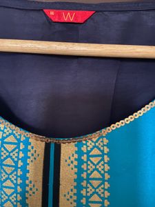 Elegant Navy Blue &amp; Firozi Kurta from (W)16