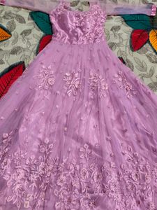 Elegant Pink Floral Gown