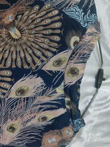 Feather Print Palazzo Pants