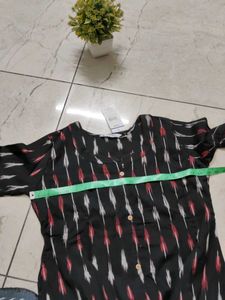 New Ikkat Black Top