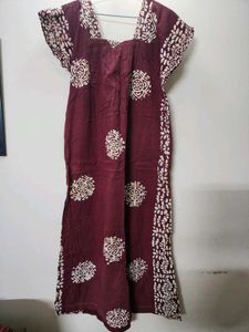 Maroon Maxi Sleepwear