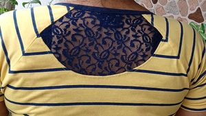 Yellow Striped Top For Women 🌞