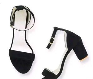 Black Block Heel Sandals