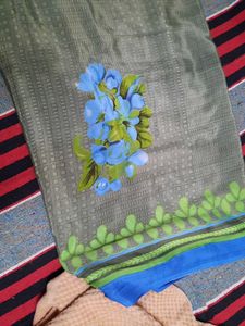 Blue Rose Georgette Saree 5 Meter