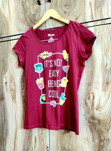 Mauve Colour Cotton Top Size-32-34