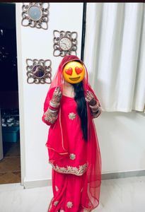 latest fashion heavy work sharara dress