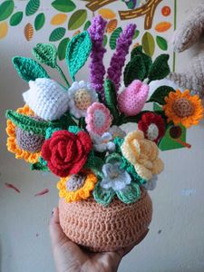 Crochet Flower Pot 💐