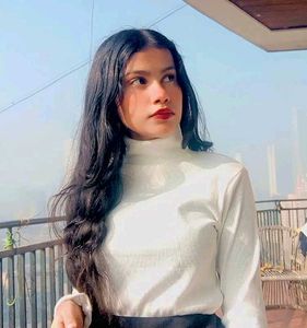 White Turtleneck Top