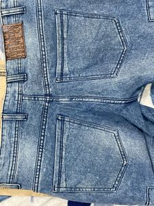 Blue Denim Cargo Jeans