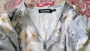 Blue Floral Blouse