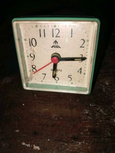 Vintage Green Quartz Alarm Clock