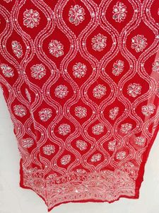 Red Embroidered Kurta