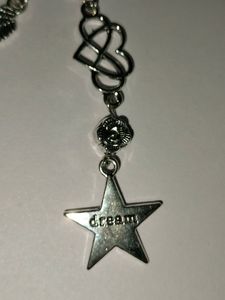 Metalic Wing And Heart Phone Charm