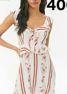 Forever21 Floral Striped Dress