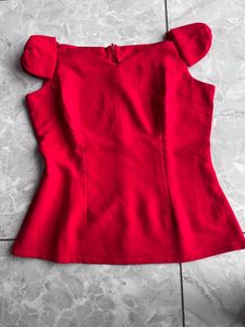 Red Off-Shoulder Top