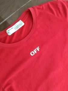 Off White Tee Red