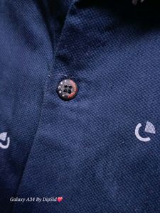Printed Navy Blue Shirt ( L - Size )💙