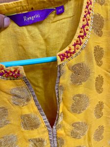 Rangriti Yellow Festive Kurta