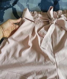 Solid women pink high waist shorts😍